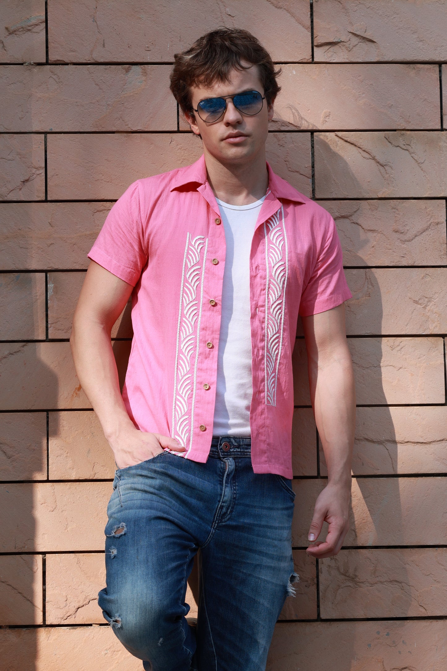 VINES SHIRT IN GULAAB