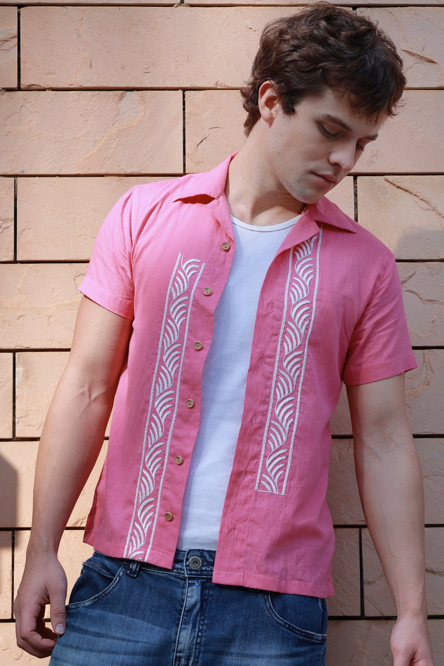 VINES SHIRT IN GULAAB