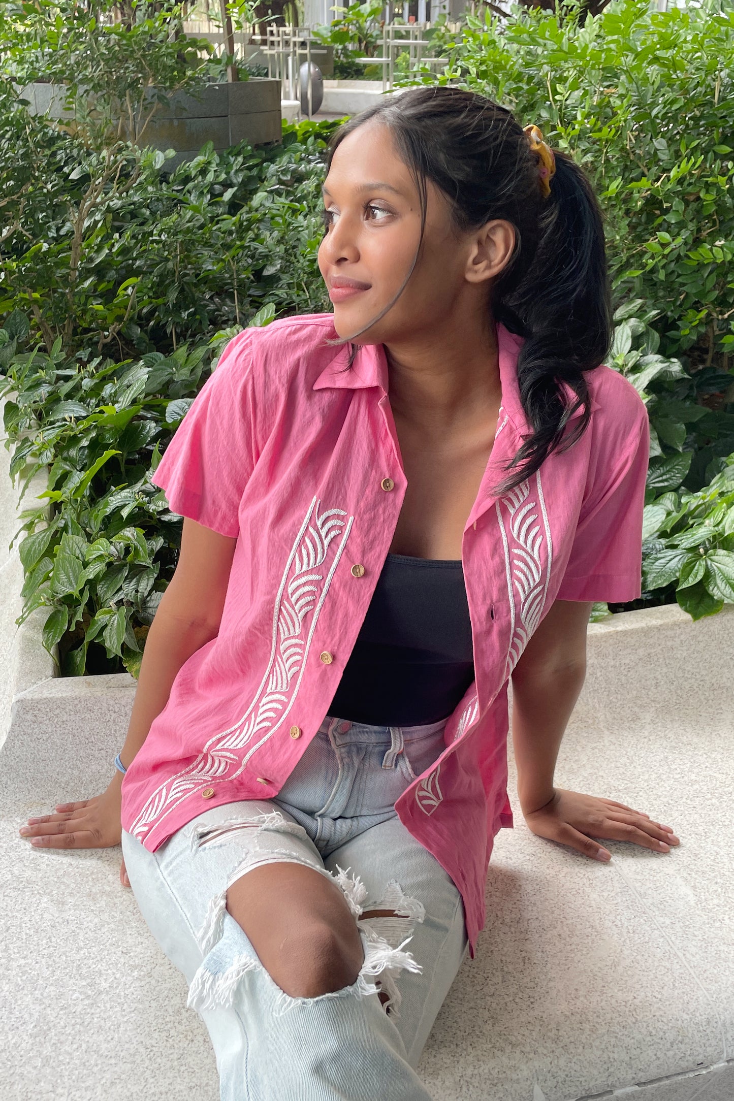 VINES SHIRT IN GULAAB