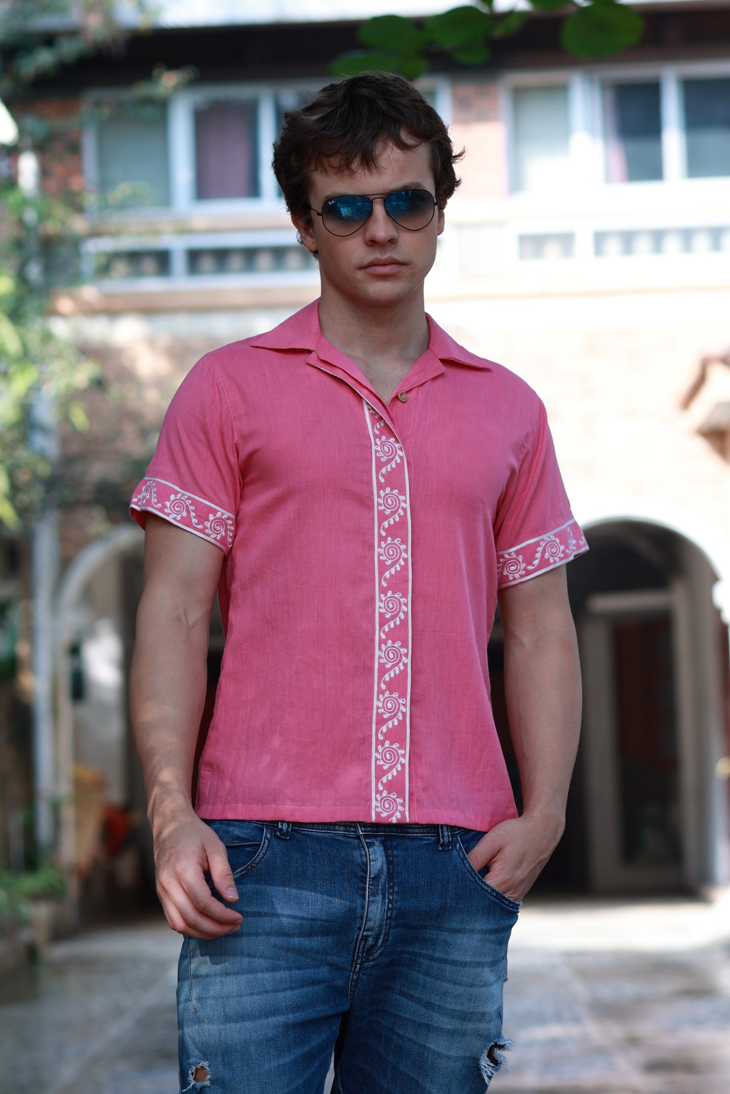 TWIRL SHIRT IN GULAAB