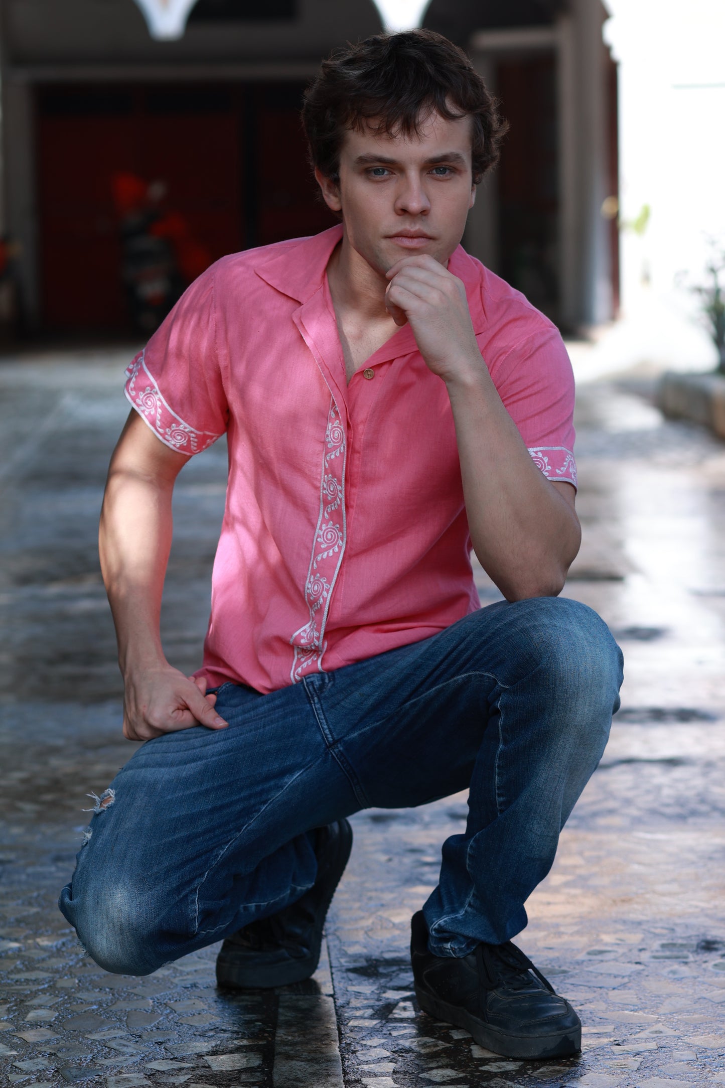 TWIRL SHIRT IN GULAAB