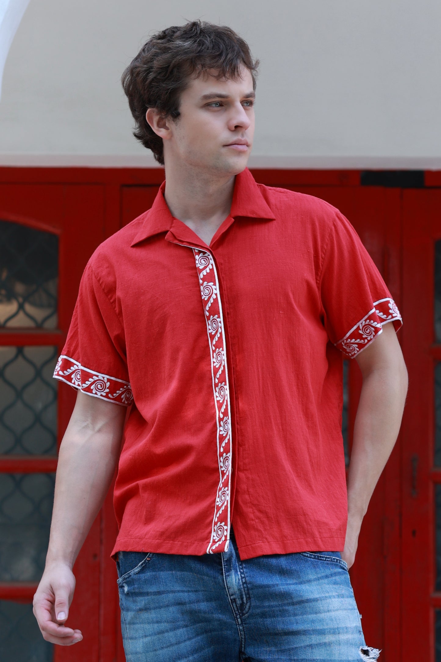 TWIRL SHIRT IN RED