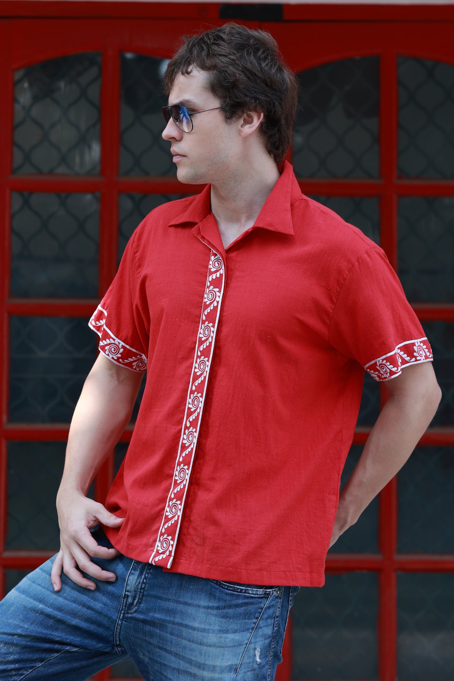 TWIRL SHIRT IN RED