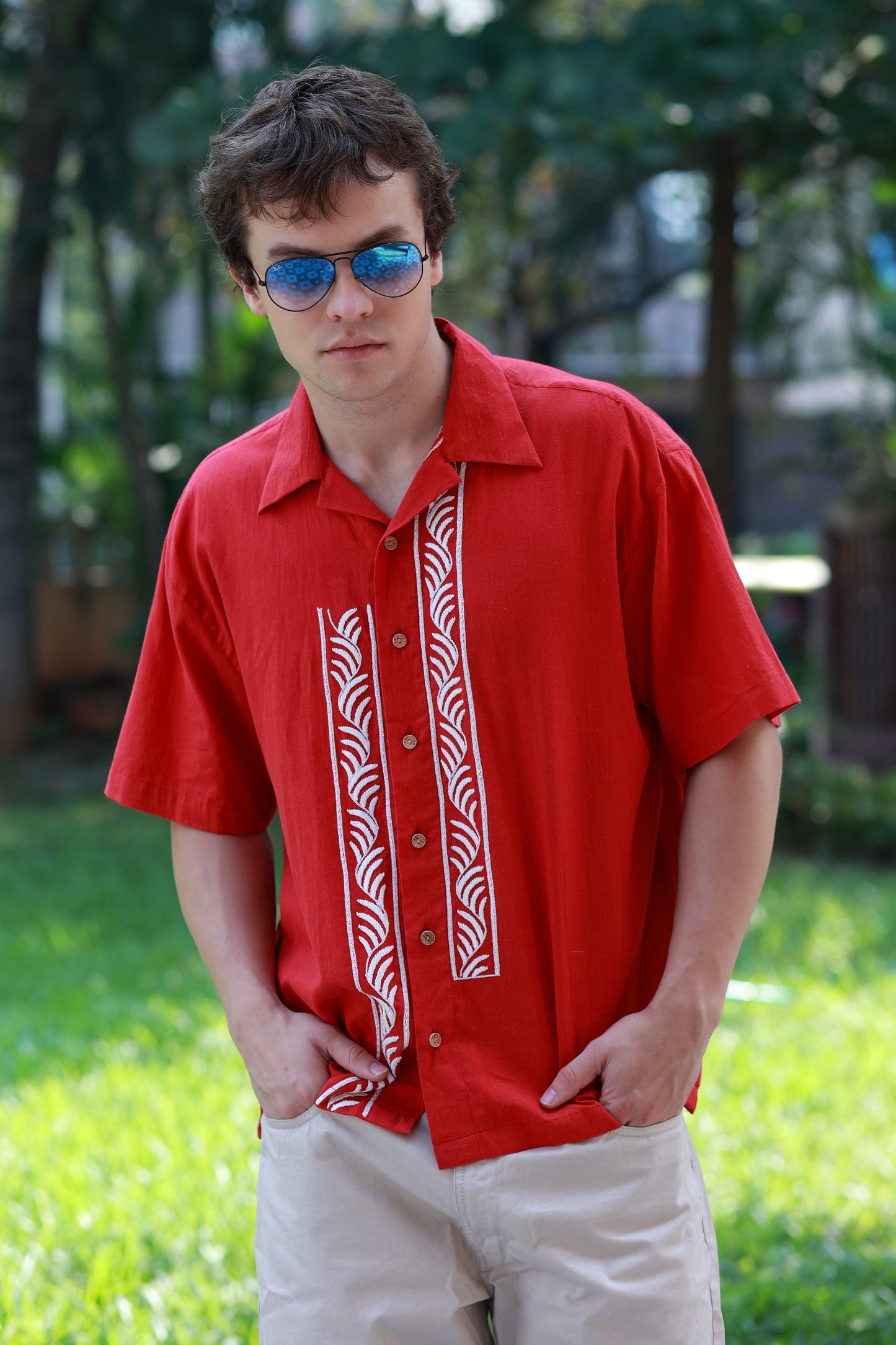 VINES SHIRT IN RED