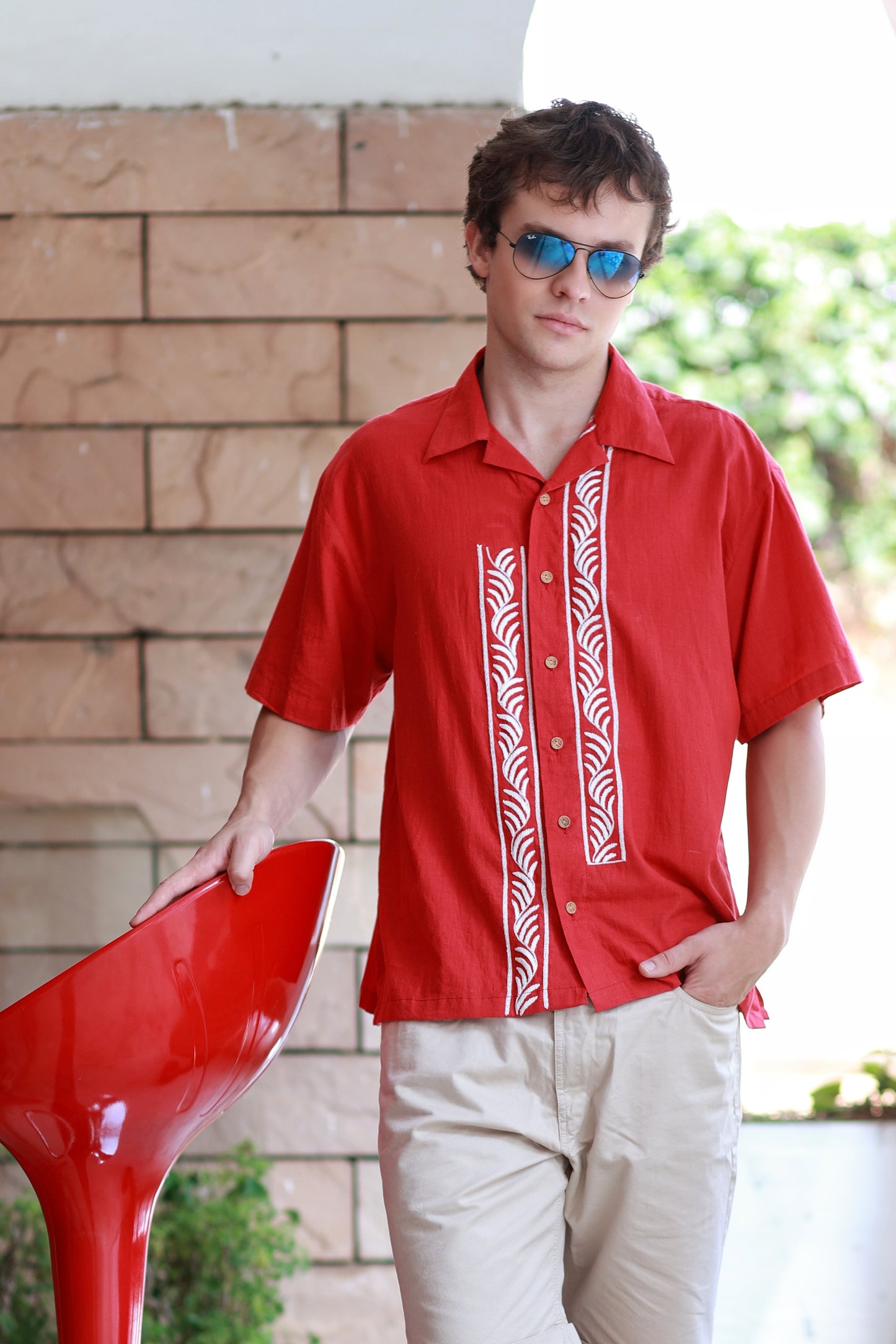 VINES SHIRT IN RED