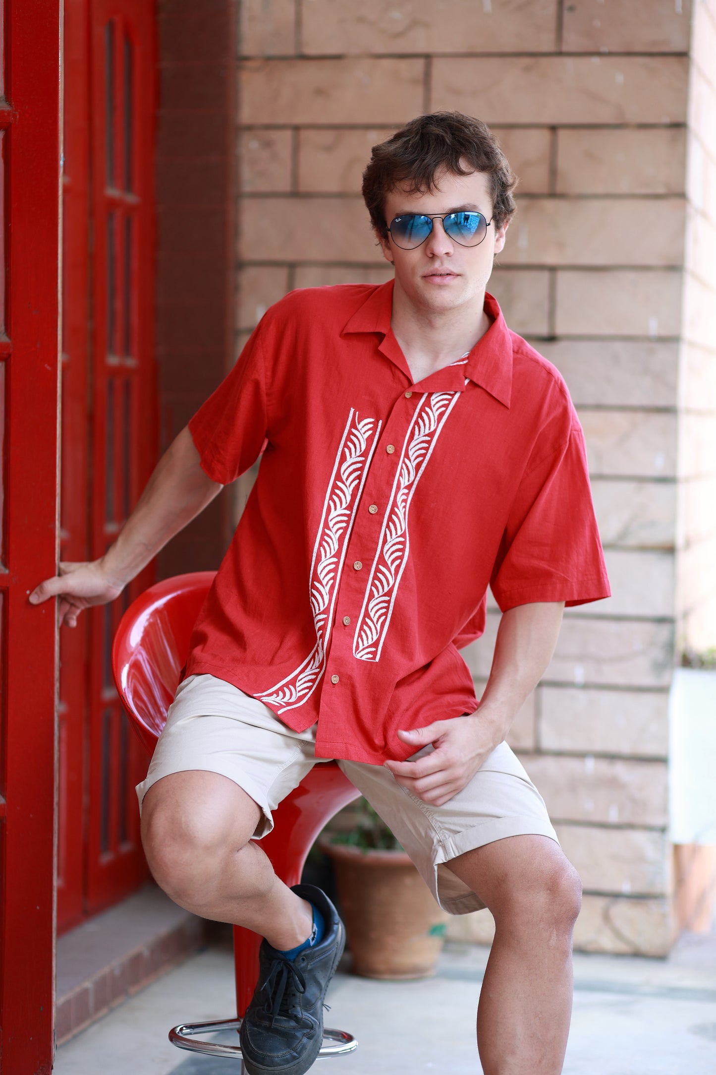 VINES SHIRT IN RED