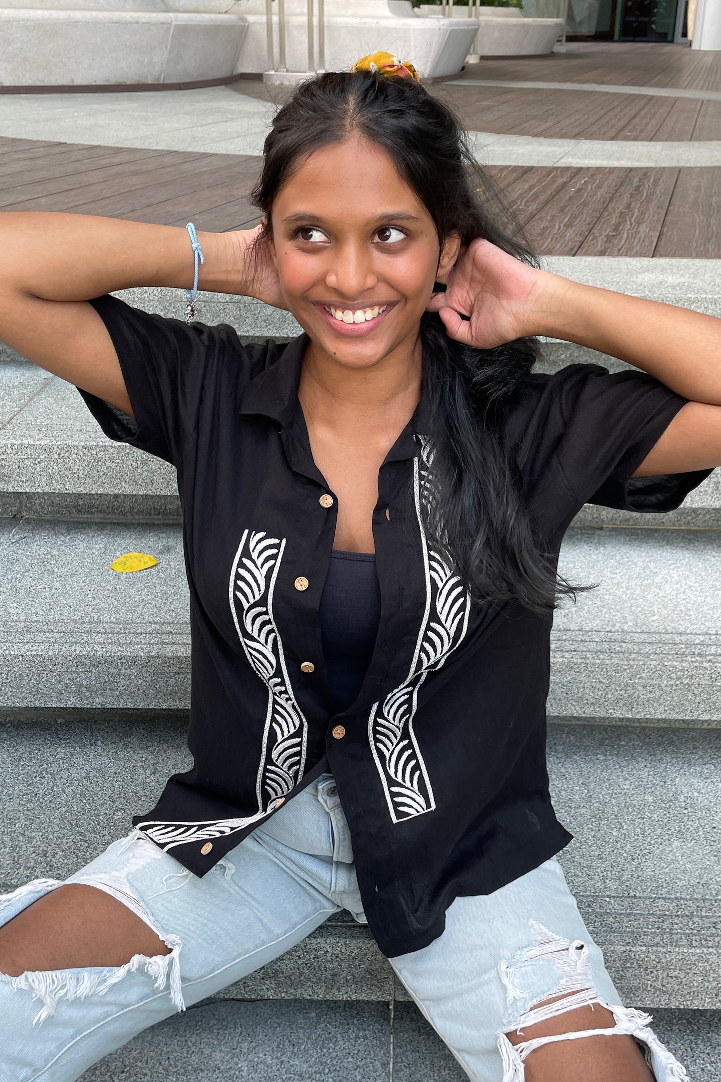 VINES SHIRT IN EBONY