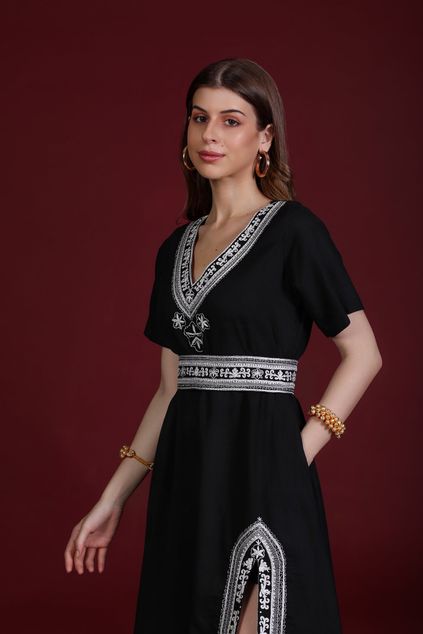 SIDDHI FLARE DRESS IN BLACK