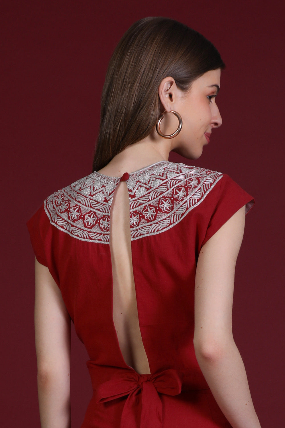 GULUBAND TOP IN RED