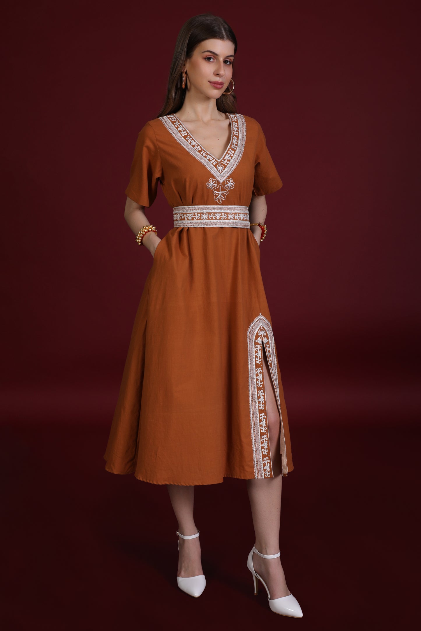 SIDDHI FLARE DRESS IN GHERU